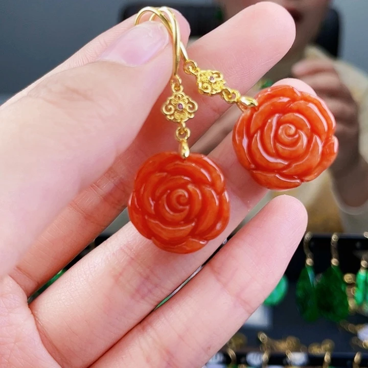 翡翠耳饰未镶嵌饰品