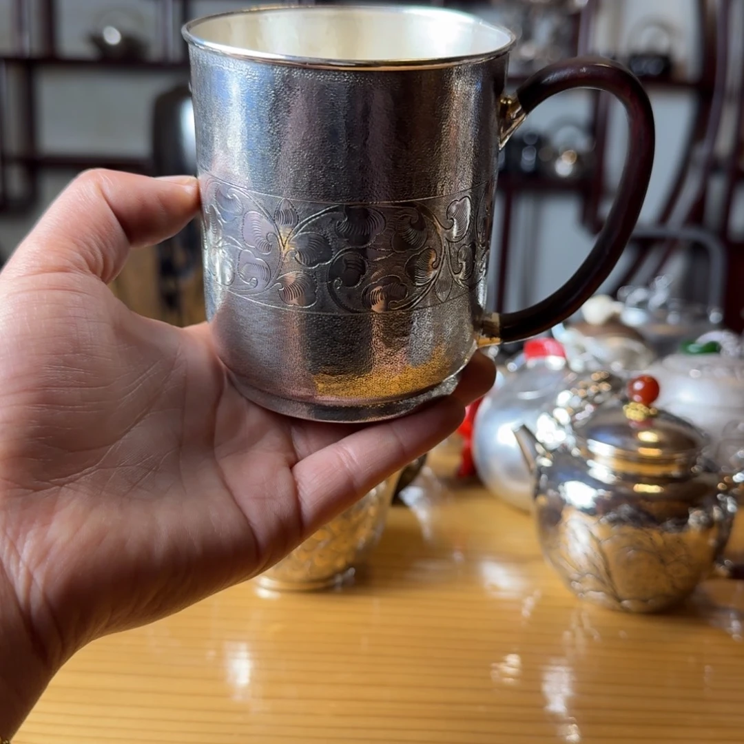 足银999纯手工马克杯