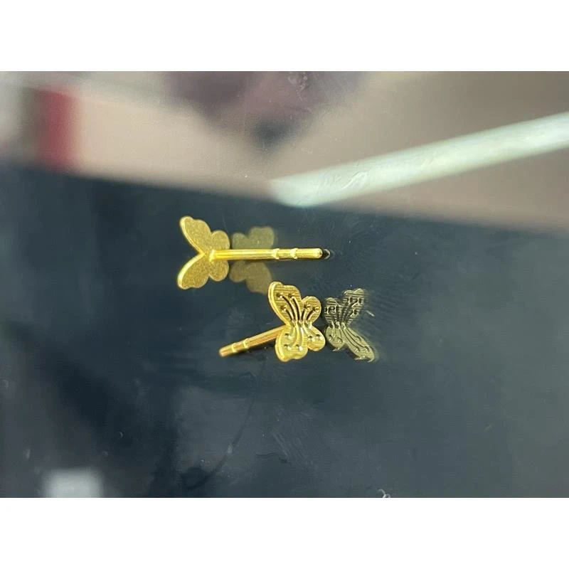 【金展珠宝】足金 蝴蝶耳钉