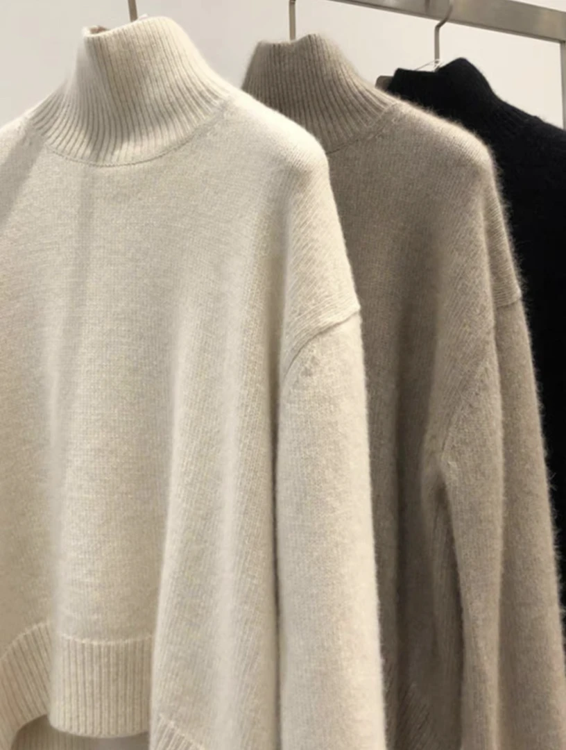 泡菜慵懒软糯针织上衣