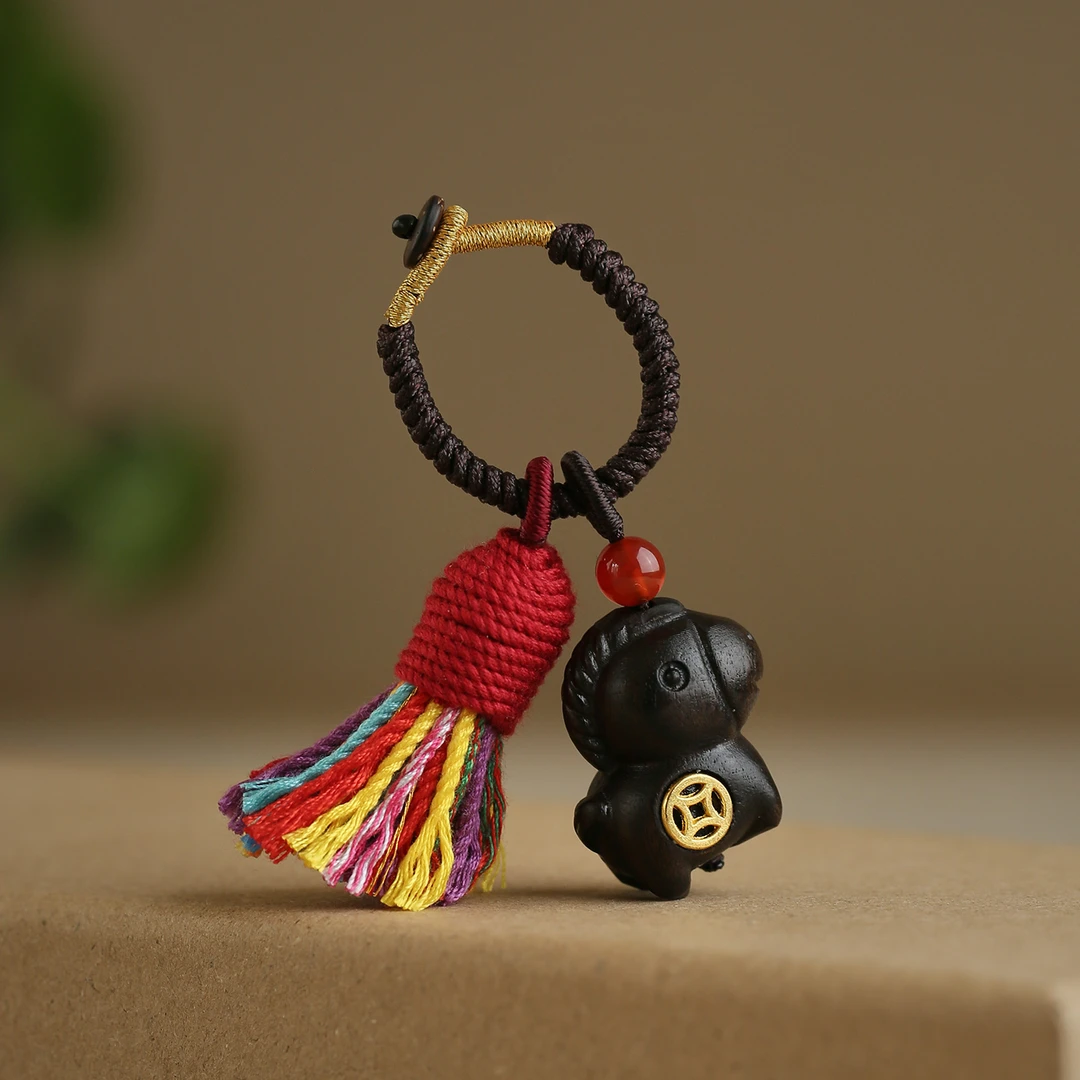 可爱生肖马汽车钥匙挂件创意钥匙扣包包挂饰品女士卡通手机链挂绳