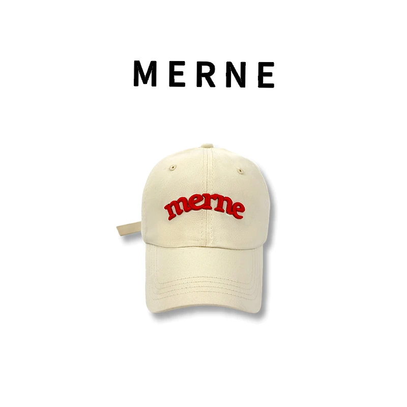 张佳宁同款MERNE棒球帽男女同款原创设计显脸小新款字母刺绣防晒
