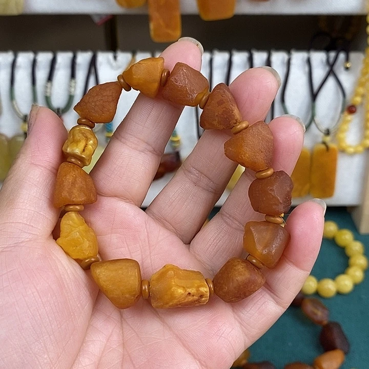 蜜蜡未镶嵌珠宝奇石手串
