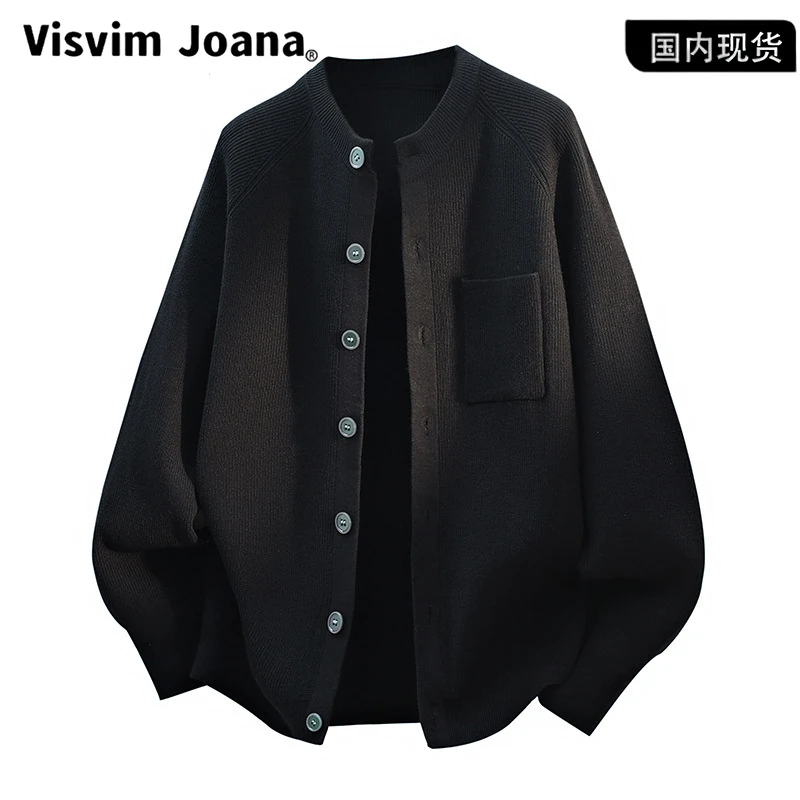 【品牌现货撤柜】男春秋季韩版圆领针织开衫男款宽松休闲百搭毛衣