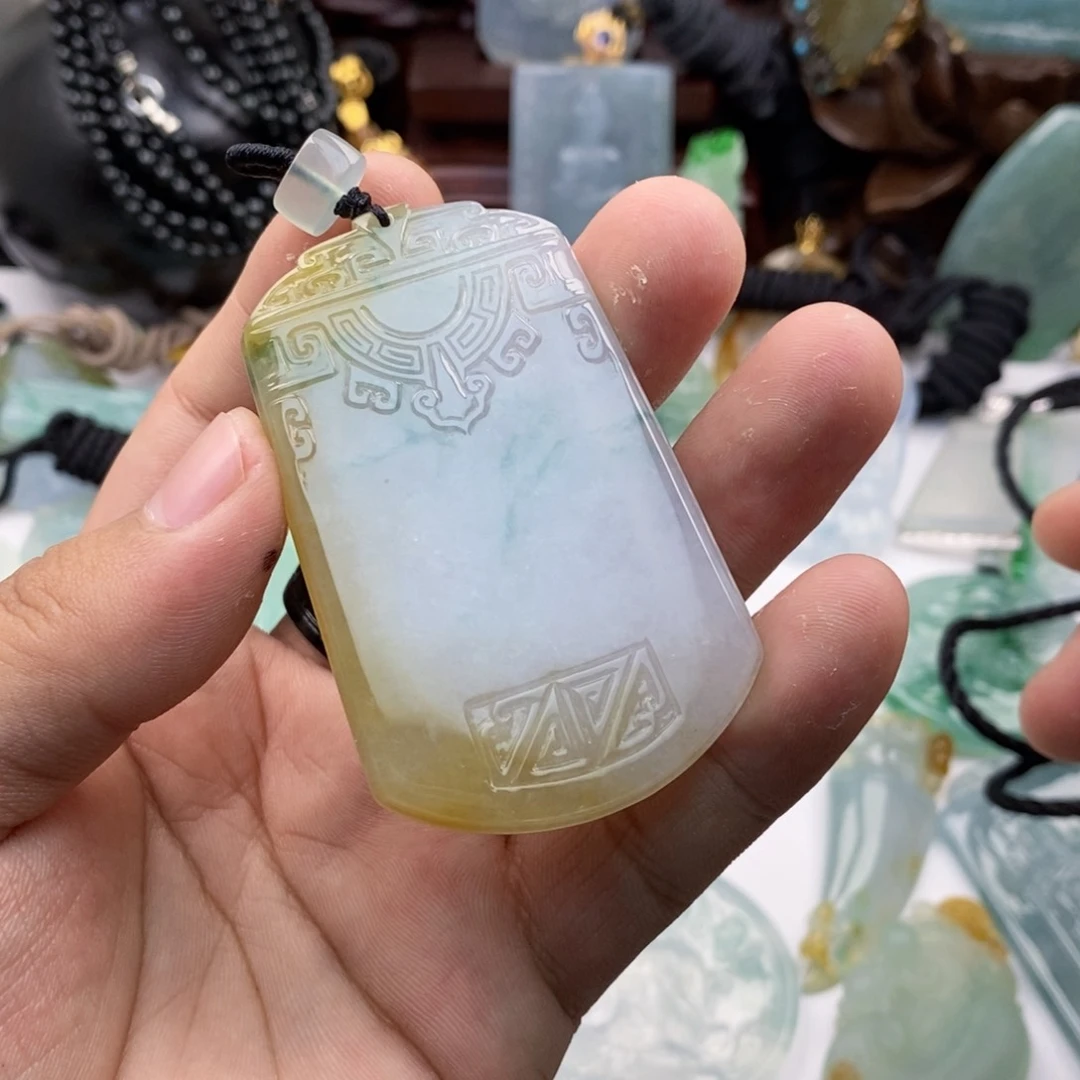 颈饰未镶嵌翡翠知*无事牌
