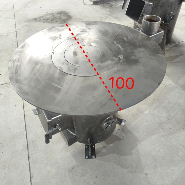 1米公分圆面325内胆加厚无烟气化炉柴煤两用取暖做饭烤箱万向轮