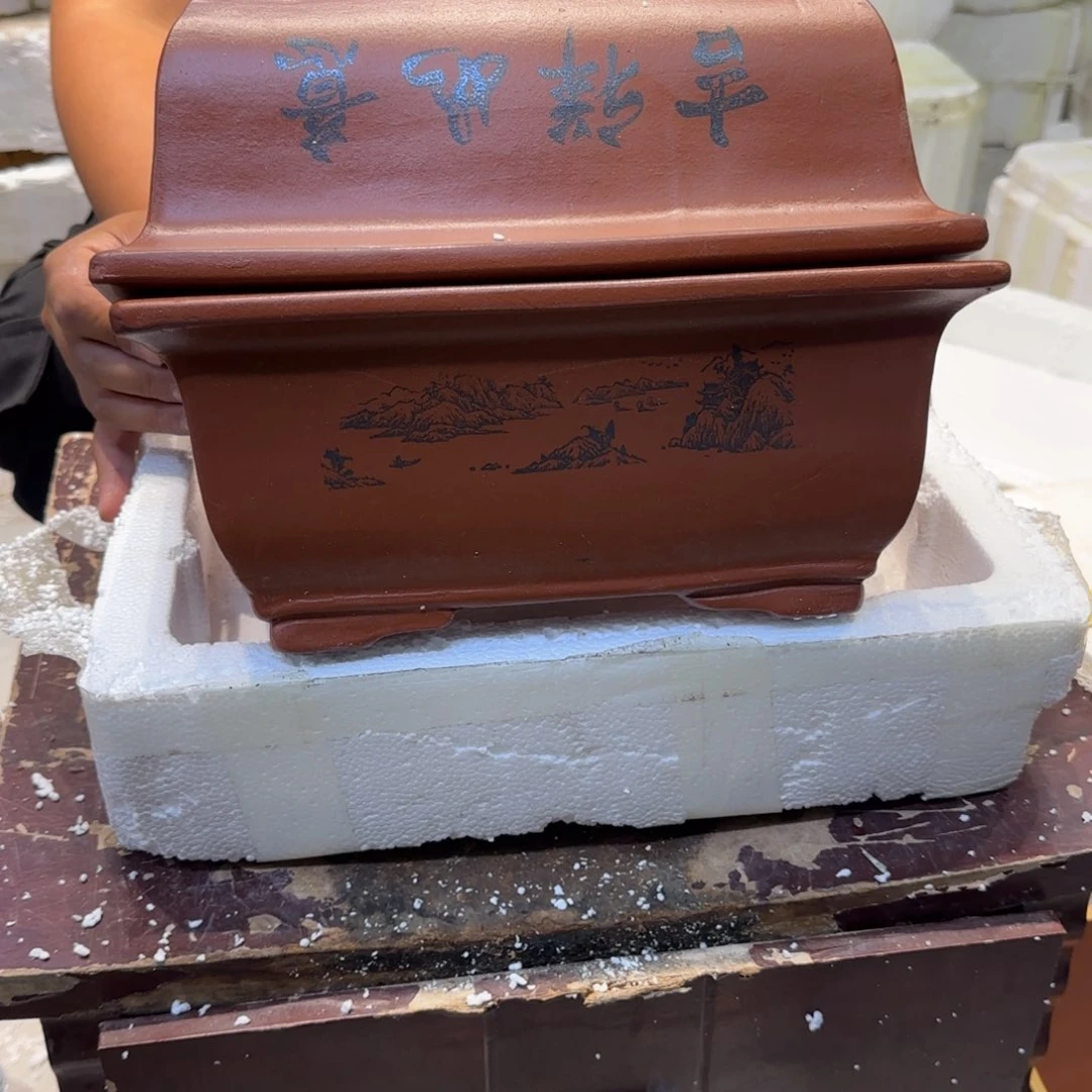 紫砂花盆口径26.18.10口径