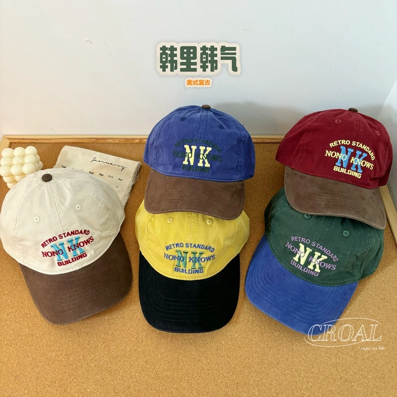 又美式又韩儿童帽子男女童棒球帽鸭舌帽春秋遮阳帽男孩太阳帽子