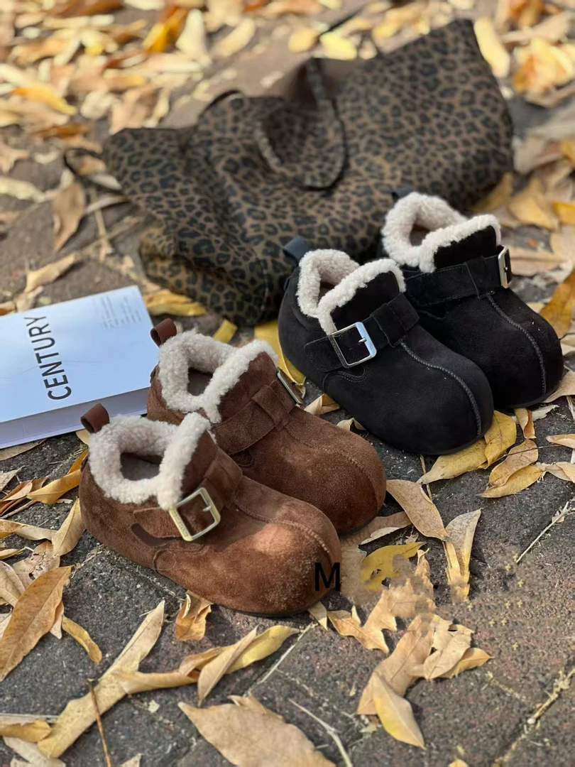 内增高6cm勃肯鞋加厚冬季丑萌大头加绒保暖小个子棉鞋女