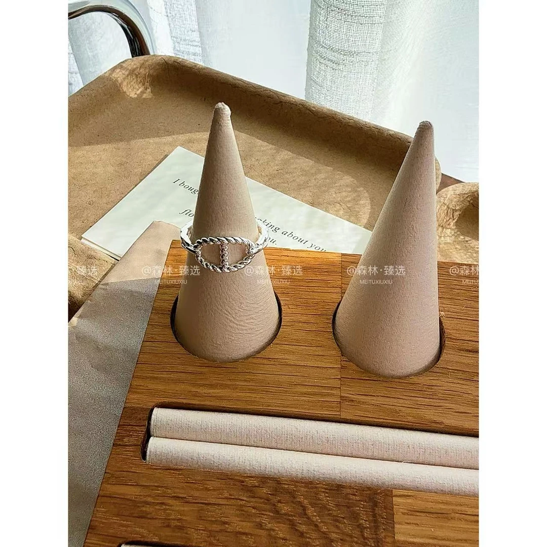 铜合金戒指 铜合金D-260【925猪鼻子开口戒指女】