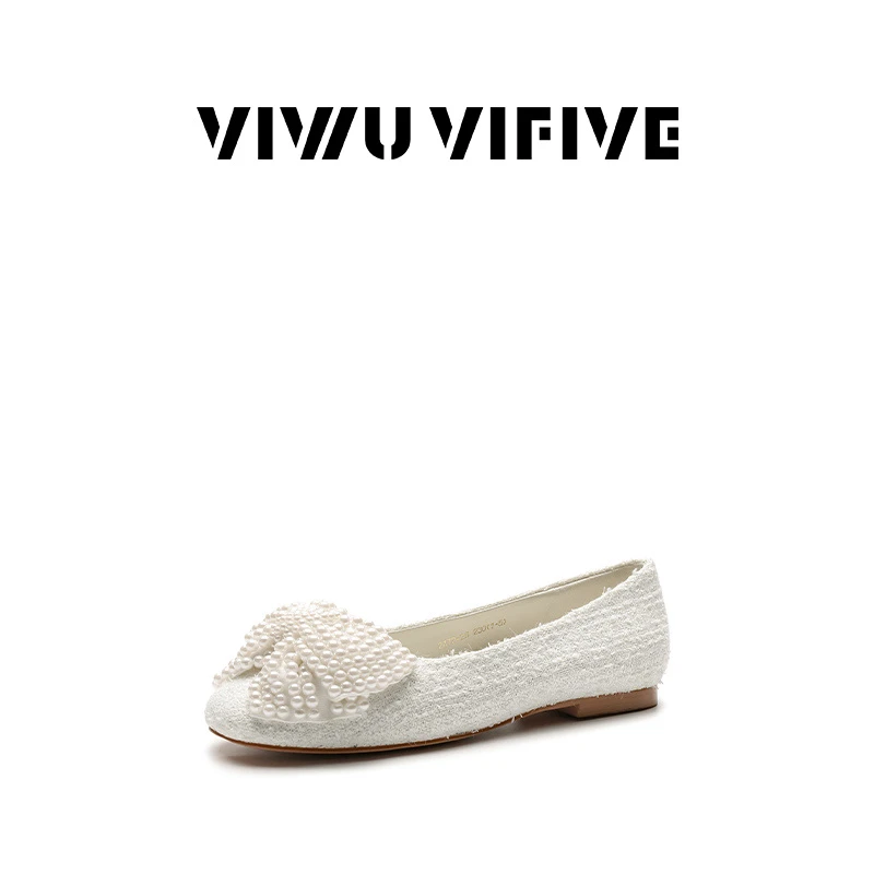 V5 VIWU.VIFIVE「明珠」25新款欧若风品牌女鞋玛丽珍芭蕾舞鞋