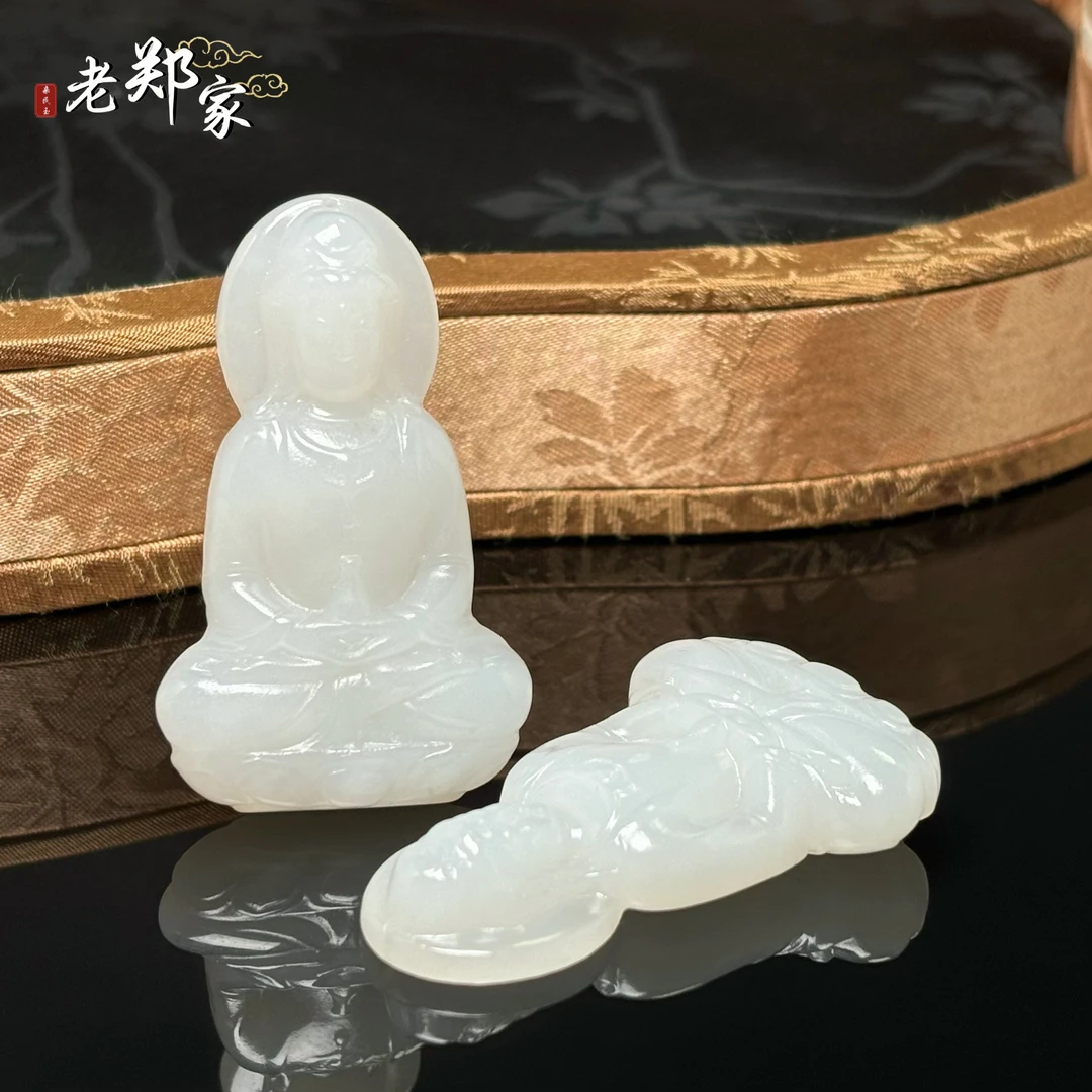 【老郑家】和田玉观音吊坠2111(多样性发一件)约51*31*10mm