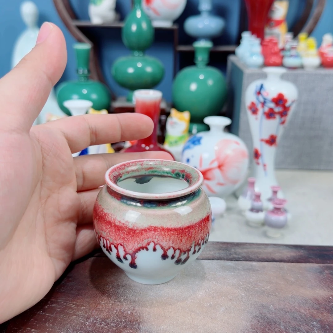 陶瓷手工小花器摆件