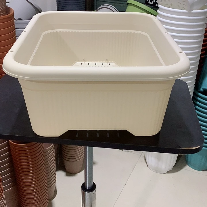 大菜盆米白2个无托