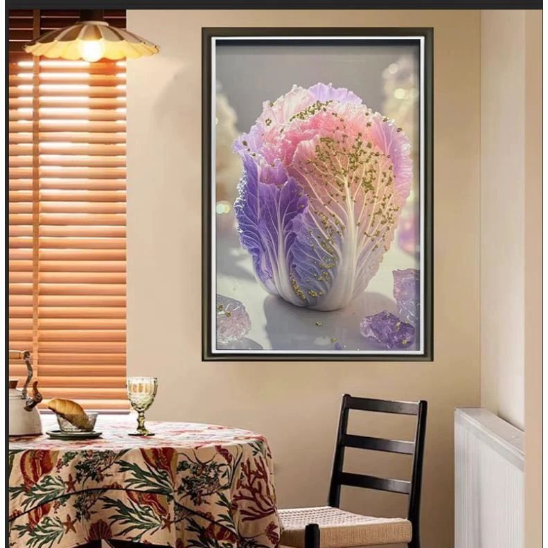 Q232金玉良缘白菜入户玄关餐厅装饰画走廊过道挂画卧室床头画