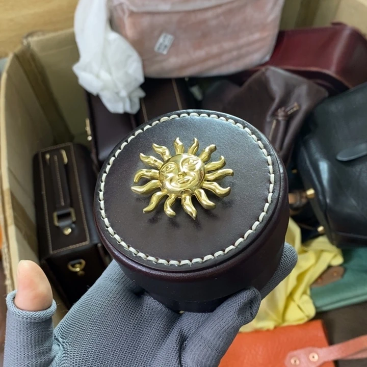 头层牛皮迷你小首饰盒