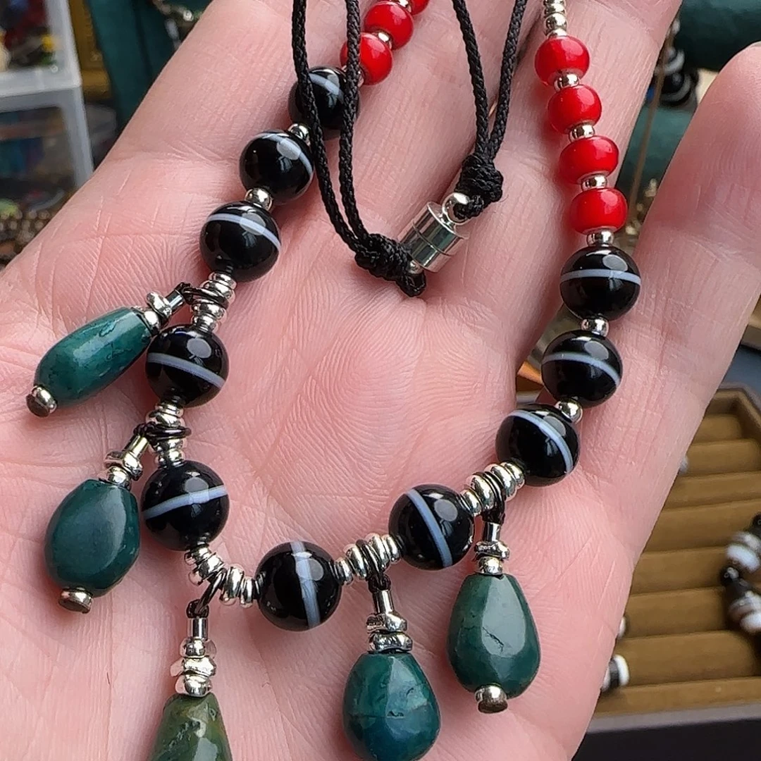 玻璃颈饰捷克琉璃双拼项链