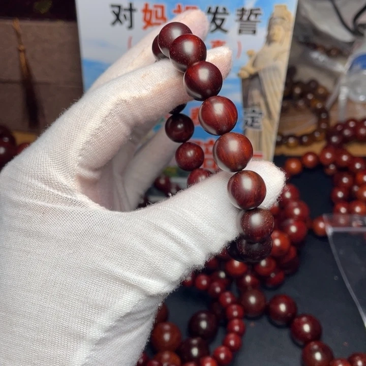 常***大手串/手链小叶紫檀印度小叶紫檀1.2顶泥