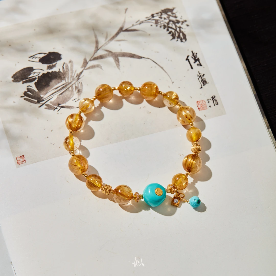 【晚凝】·似梓珠宝· 18K金发晶手串 SZCC2402740