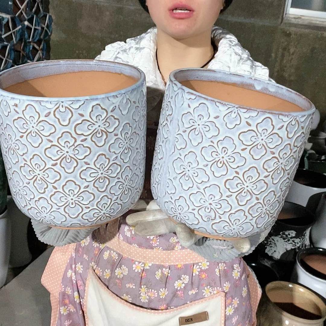 紫砂花盆正品口20高20