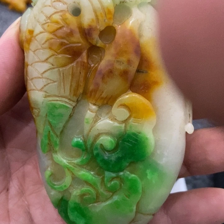 白玉菩提吊坠摆件