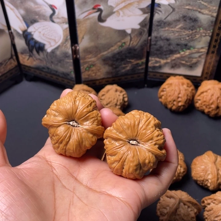 文玩核桃把件40南瓜墩