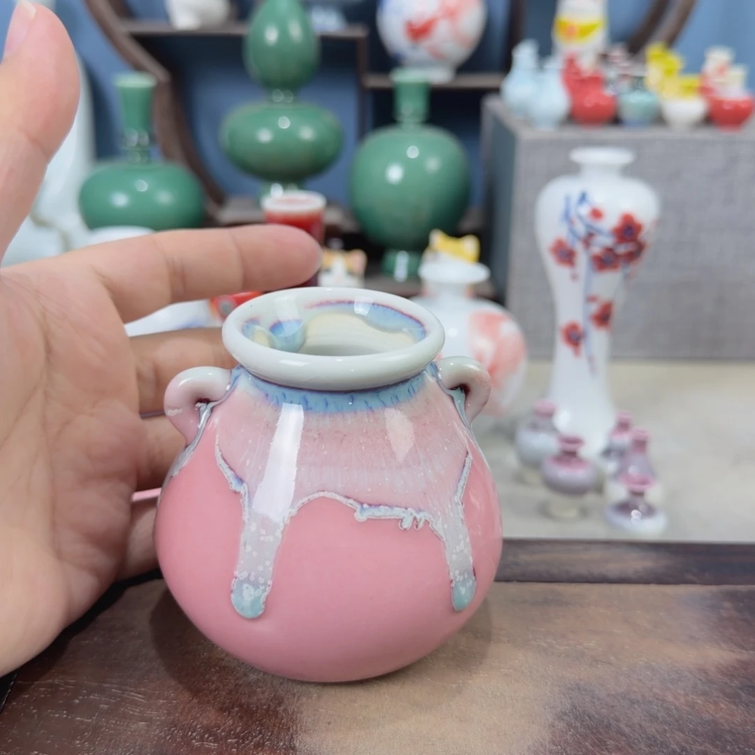 陶瓷手工小花器摆件