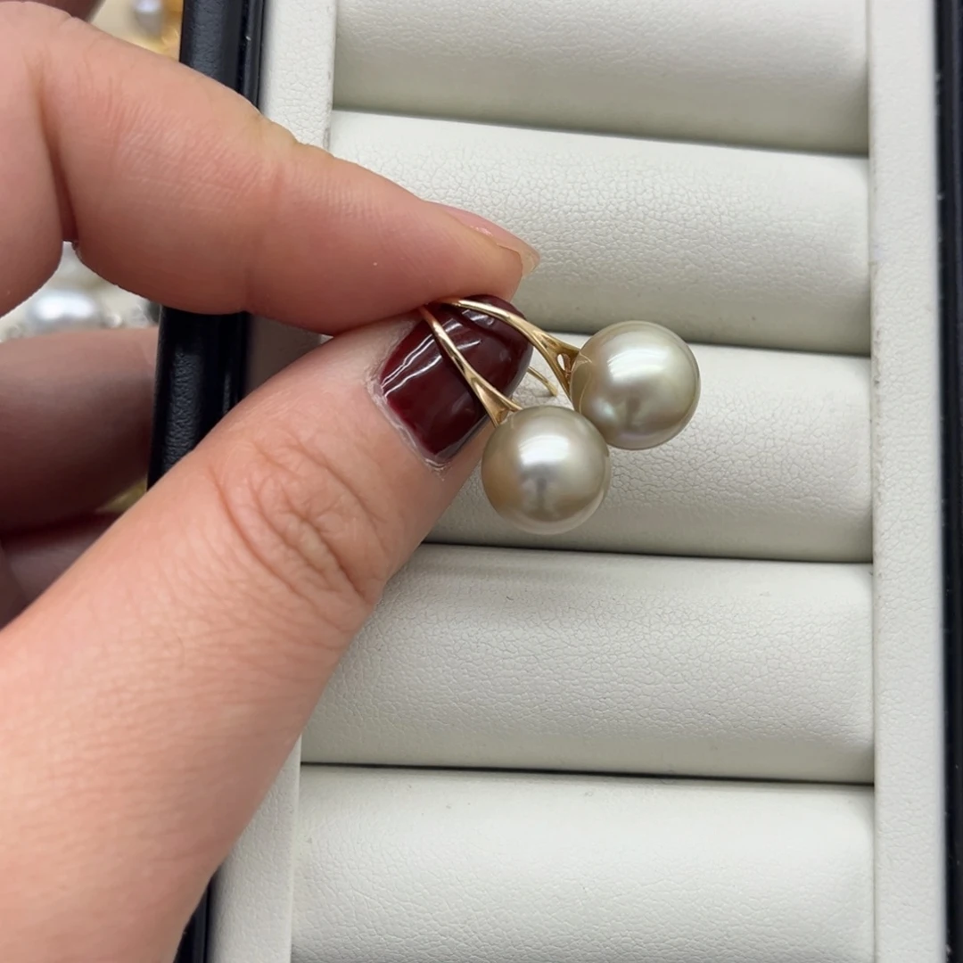 耳饰海水珍珠银S925镶嵌