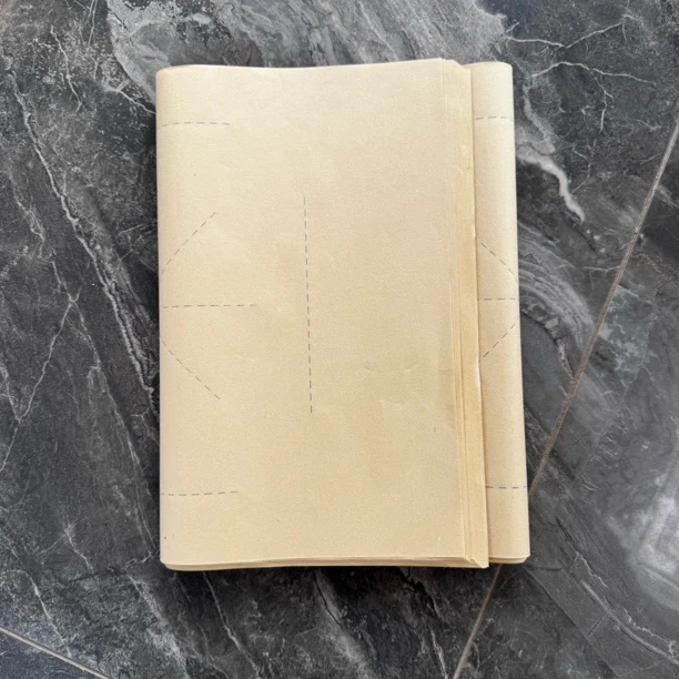 仿古色4格27公分大米字格4尺对开生宣纸1包书法专用50张