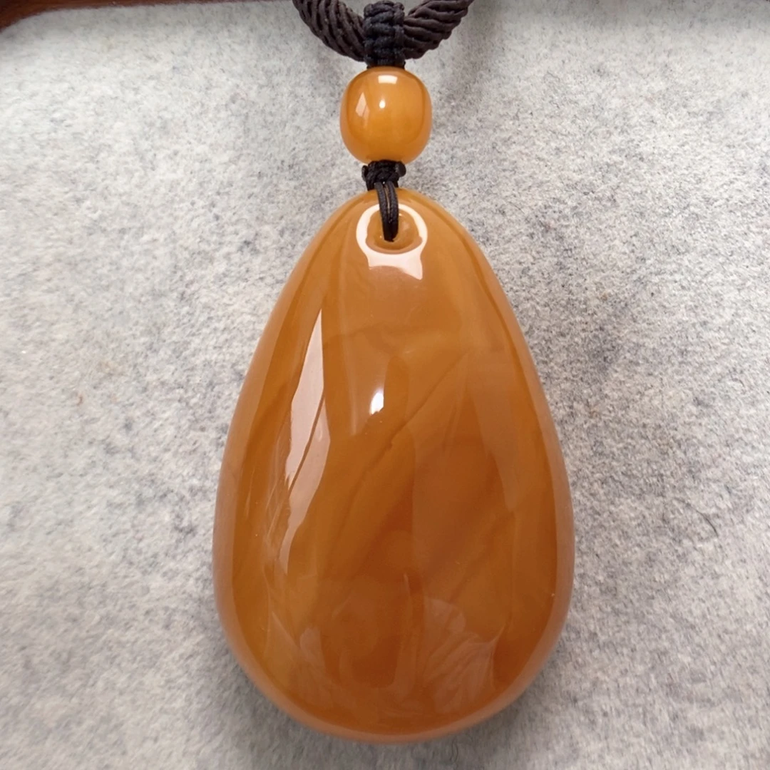 蜜蜡未镶嵌项链吊坠