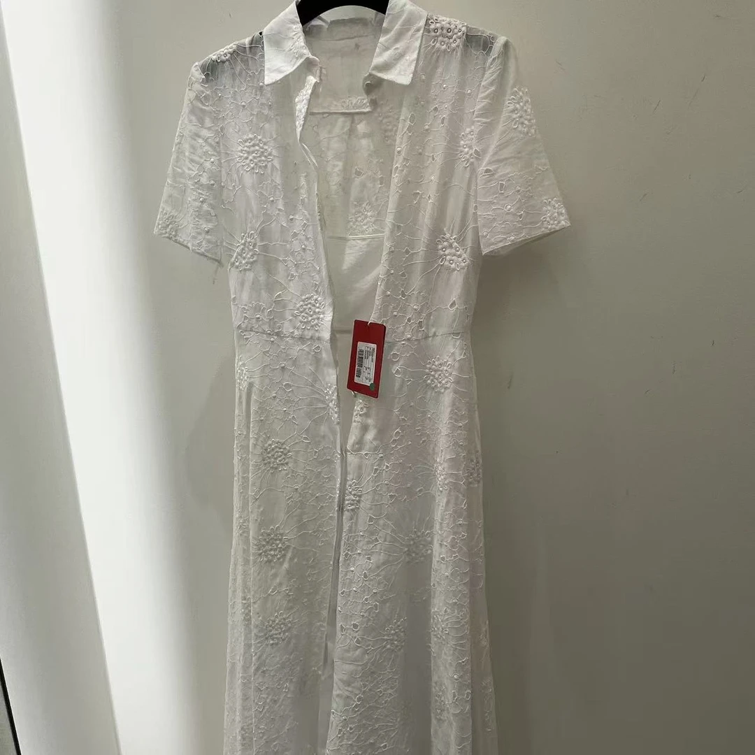 未使用 Valentino/华伦天奴 女款重工刺绣短袖衬衫女装连衣裙