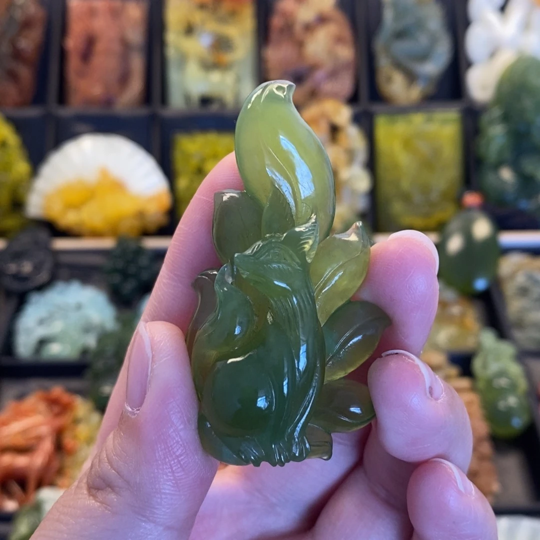 蛇纹石玉合金颈饰