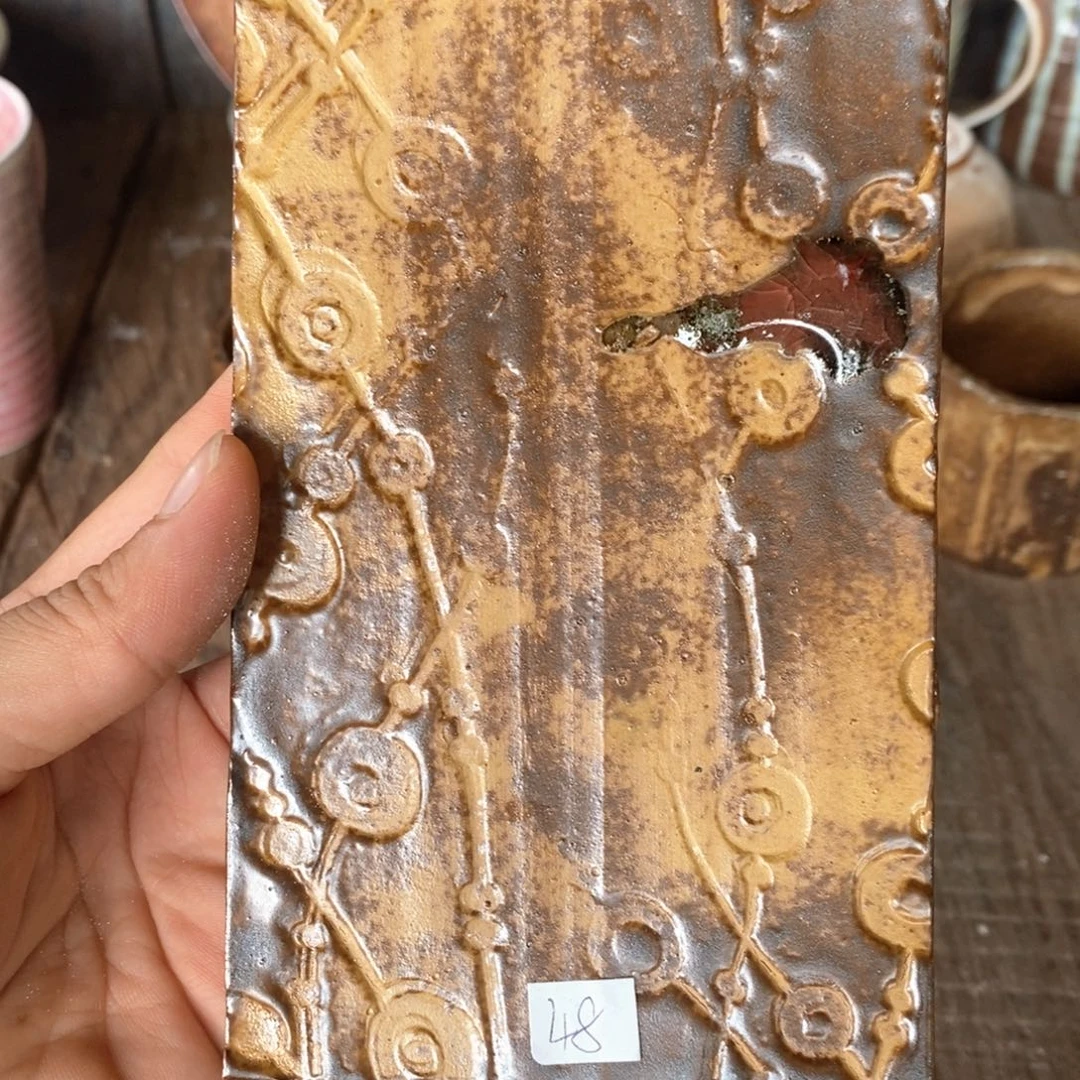 釉绘釉绘柴烧杯垫