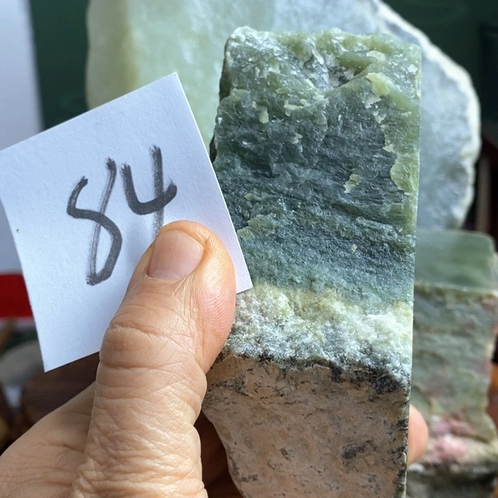 蛇纹石玉珠宝岫玉原石未镶嵌大**河