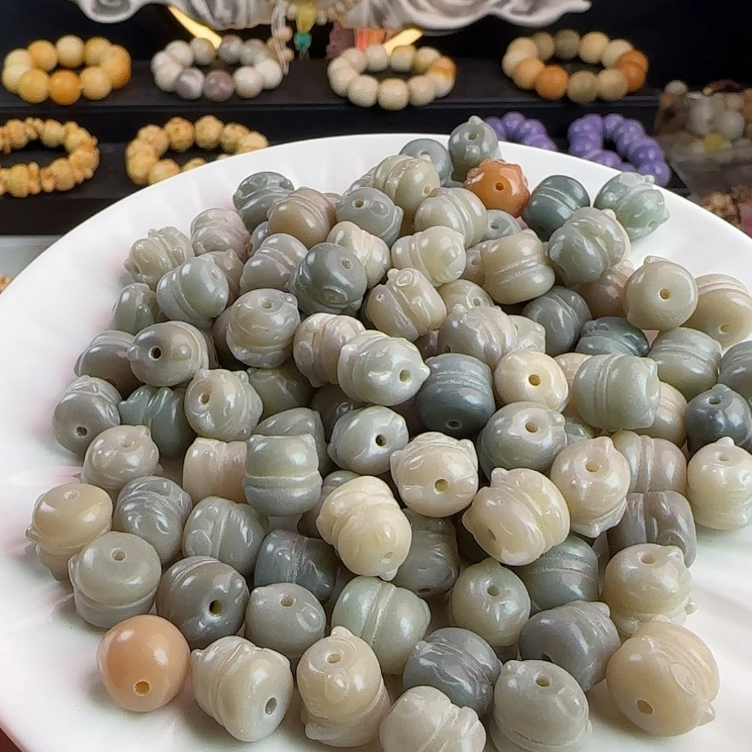 手串菩提根/象牙果卡12海盐蓝招财猫20颗卡牌➕20颗