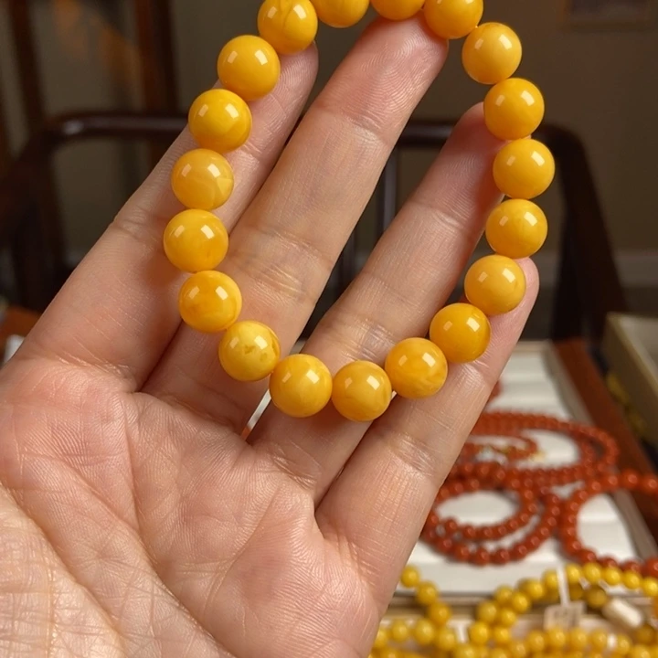 琥珀手链未镶嵌蜜蜡手串10