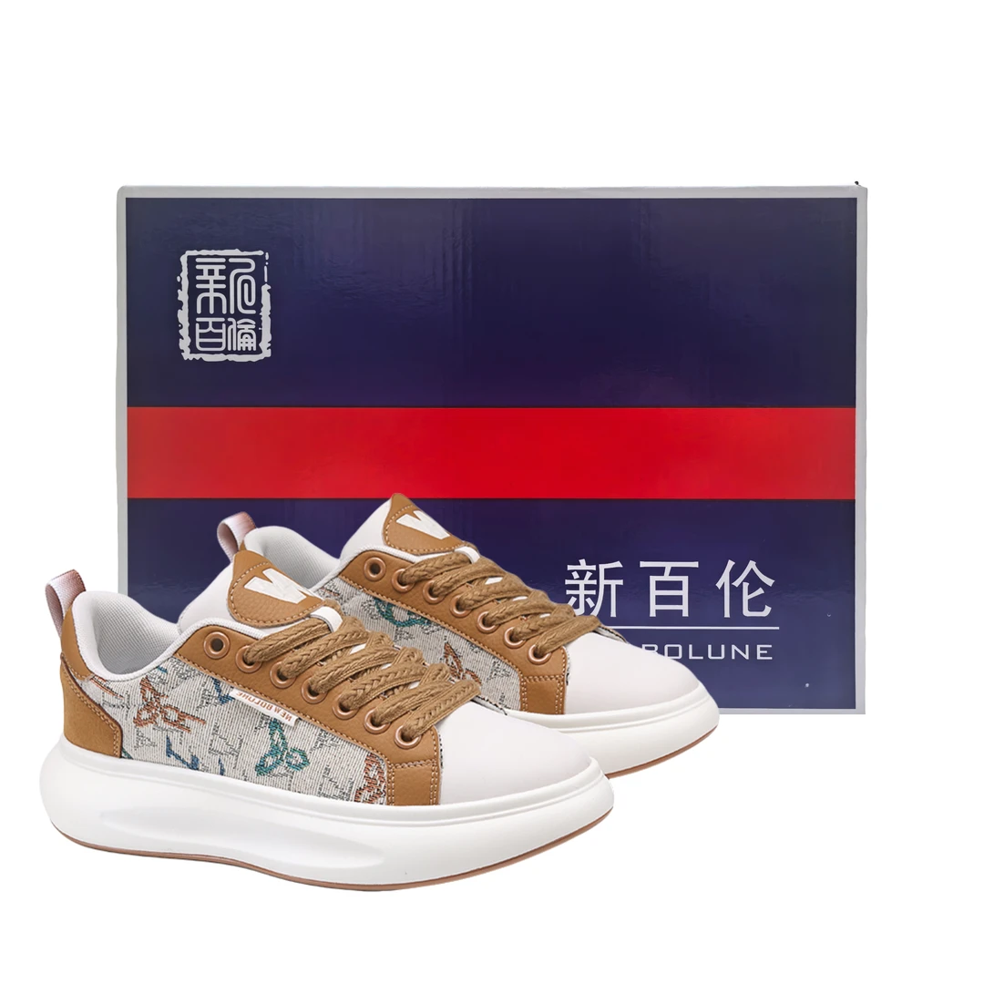 NEW BOLUNE/新百伦男女潮鞋夏款板鞋复古百搭小白鞋增高女鞋8689