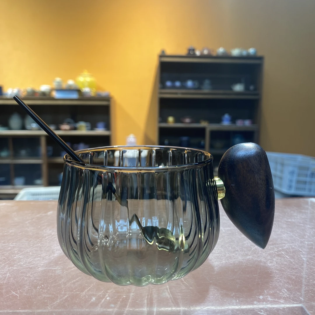 德化云仓 玻璃-咖啡杯带勺-5733（直播专享）