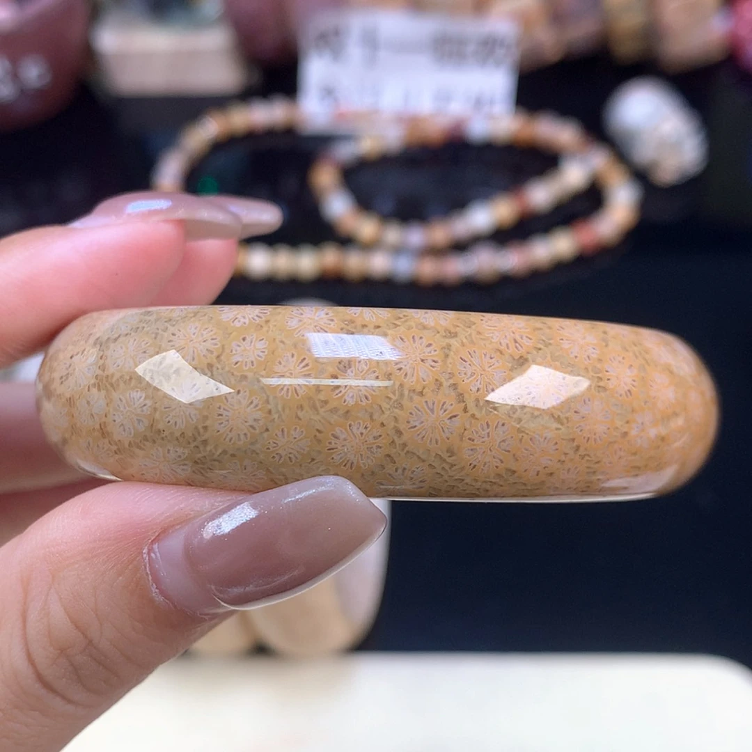 【闪购商品】颈饰未镶嵌硅化珊瑚（珊瑚玉）哇！糖橘带浅绿55（33号）