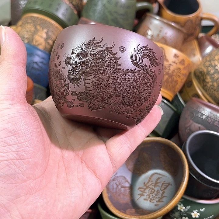 茶杯紫砂全手工紫砂主人杯