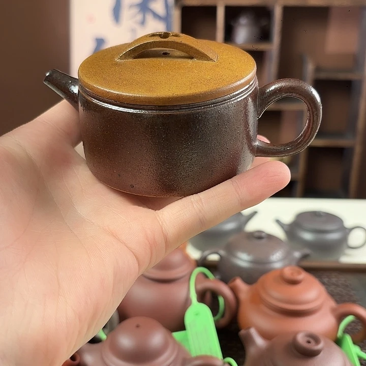 紫砂茶壶宜兴紫砂柴烧汉瓦