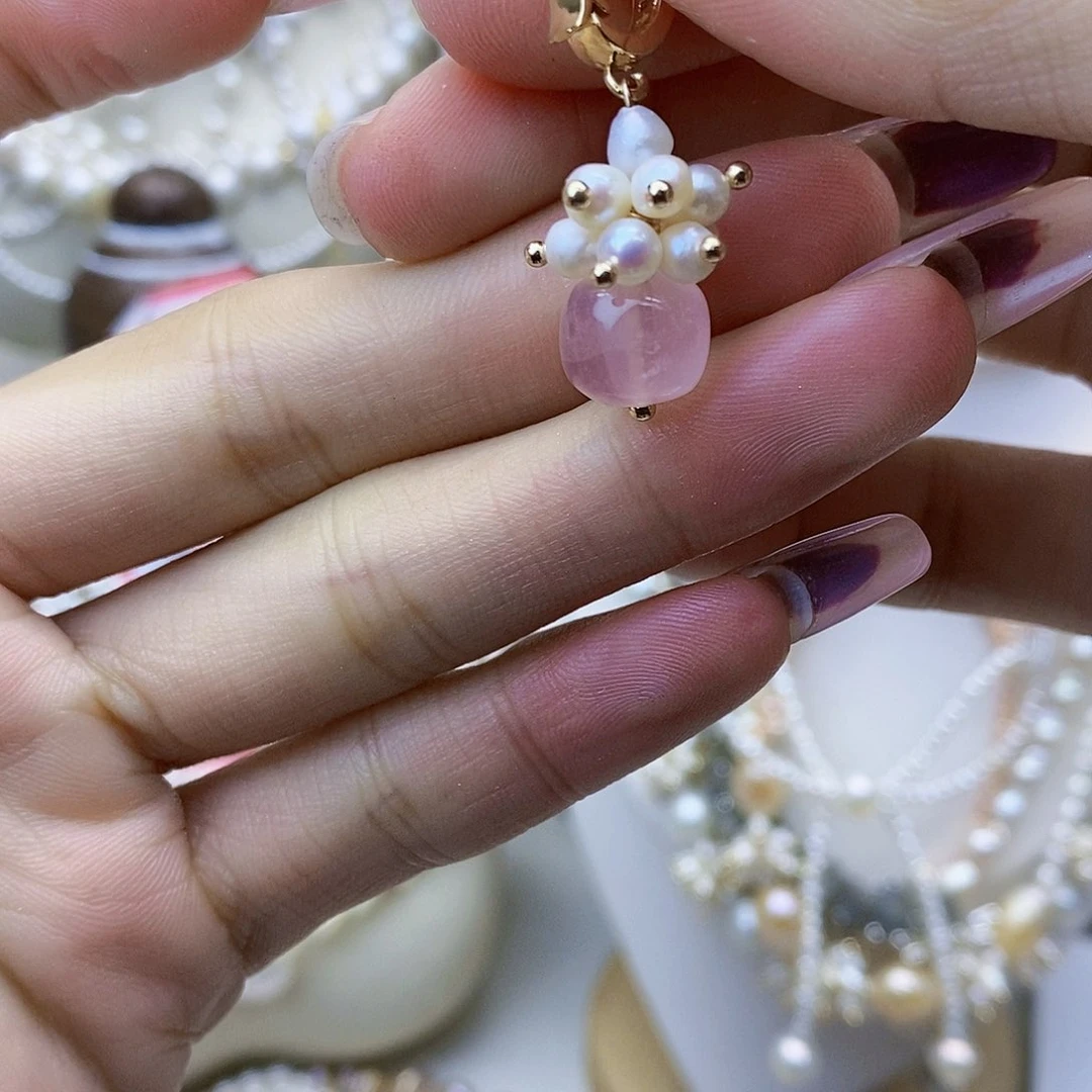 淡水珍珠颈饰银S925镶嵌