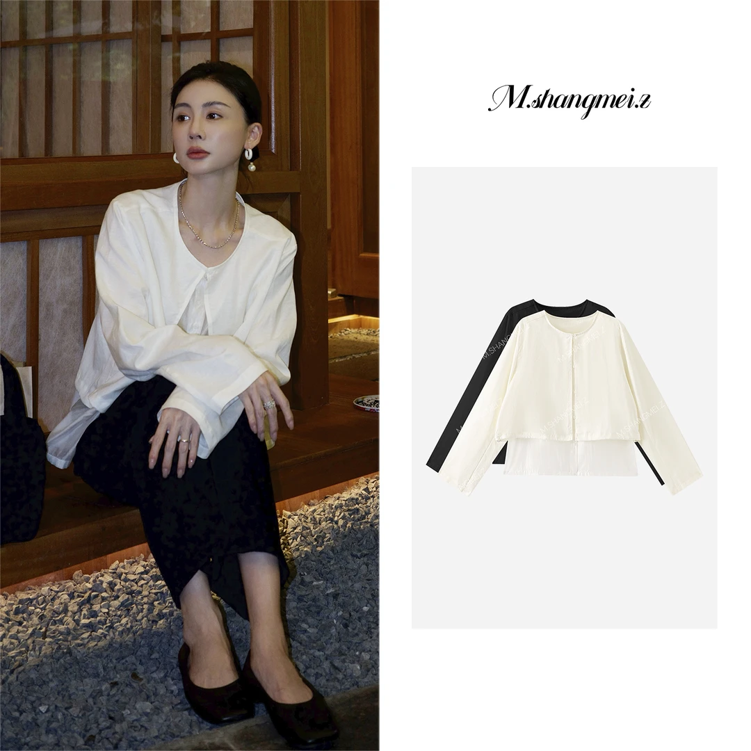 M.SHANGMEI.Z/沐熙【隐藏款】美大哥解构简约拼接内衬外套X07T3705