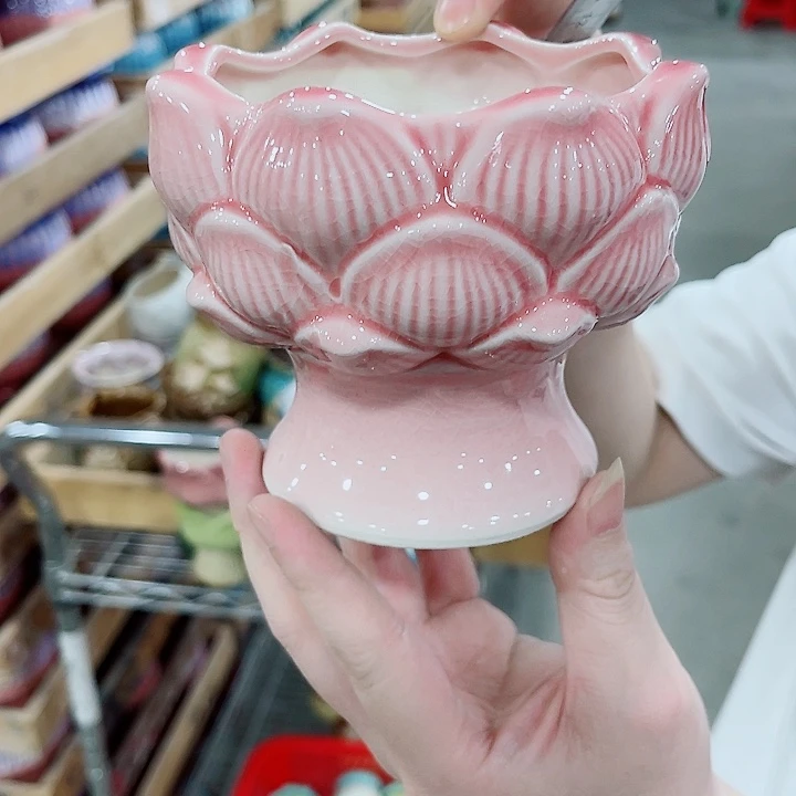 有孔，凑10元包邮陶瓷花盆发货！