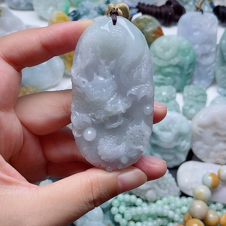 翡翠未镶嵌吊坠(不含链)1