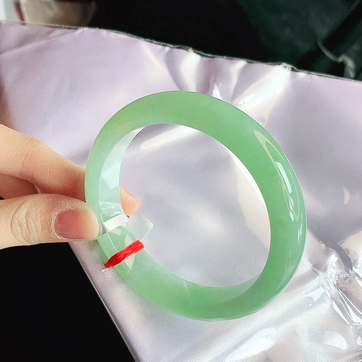 翡翠未镶嵌手镯缅甸天然a货翡翠手镯60.8