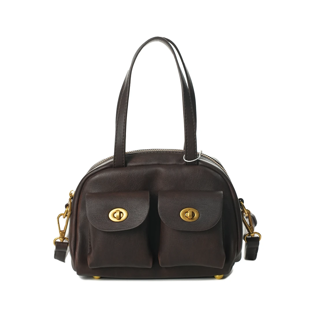 ROGANI耐磨小方包韩版黑色单肩斜挎包拉链暗袋方形6703