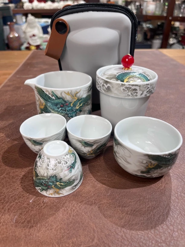 453青龙一壶四杯旅行茶具