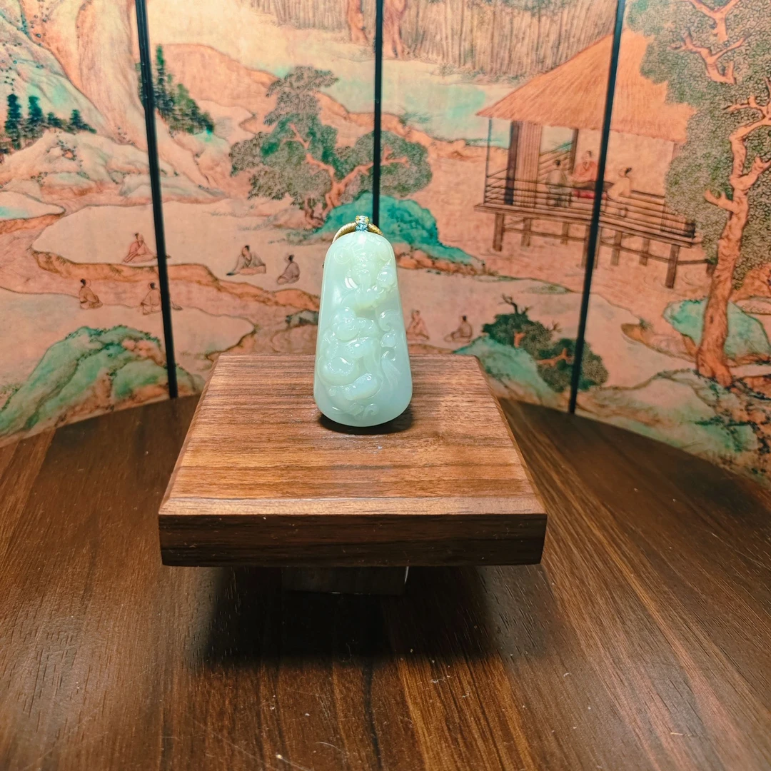 O和田玉财福双收吊坠0013