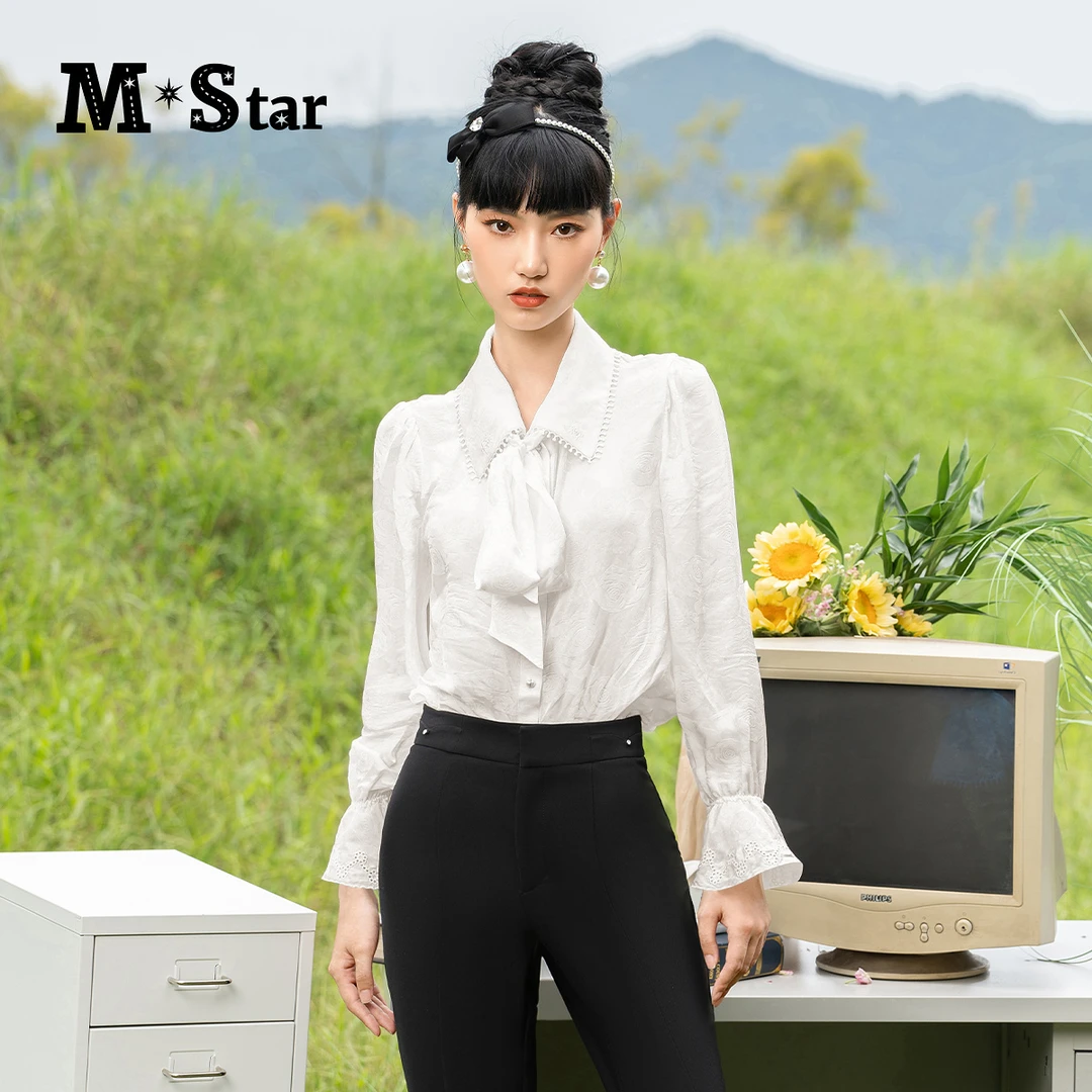 【小杨总专属】M-Star法式气质长袖衬衫百搭简约 SFES111602